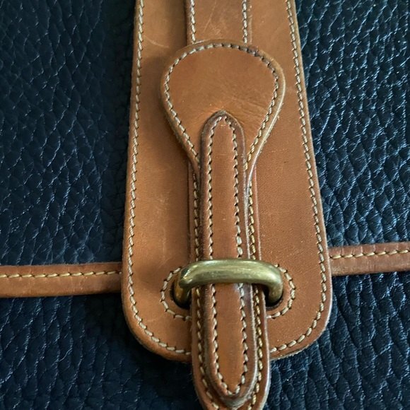 Dooney & Bourke  Handbag All Weather Leather USA pebbled blue Equestrian Vintage - Picture 2 of 15